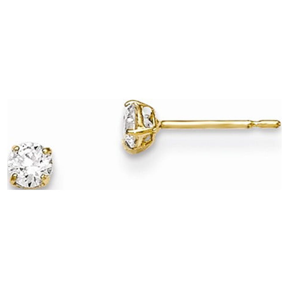 White CZ Paved Earring Hook Shape Hollow Stud Earrings Jewelry Gift for  Women